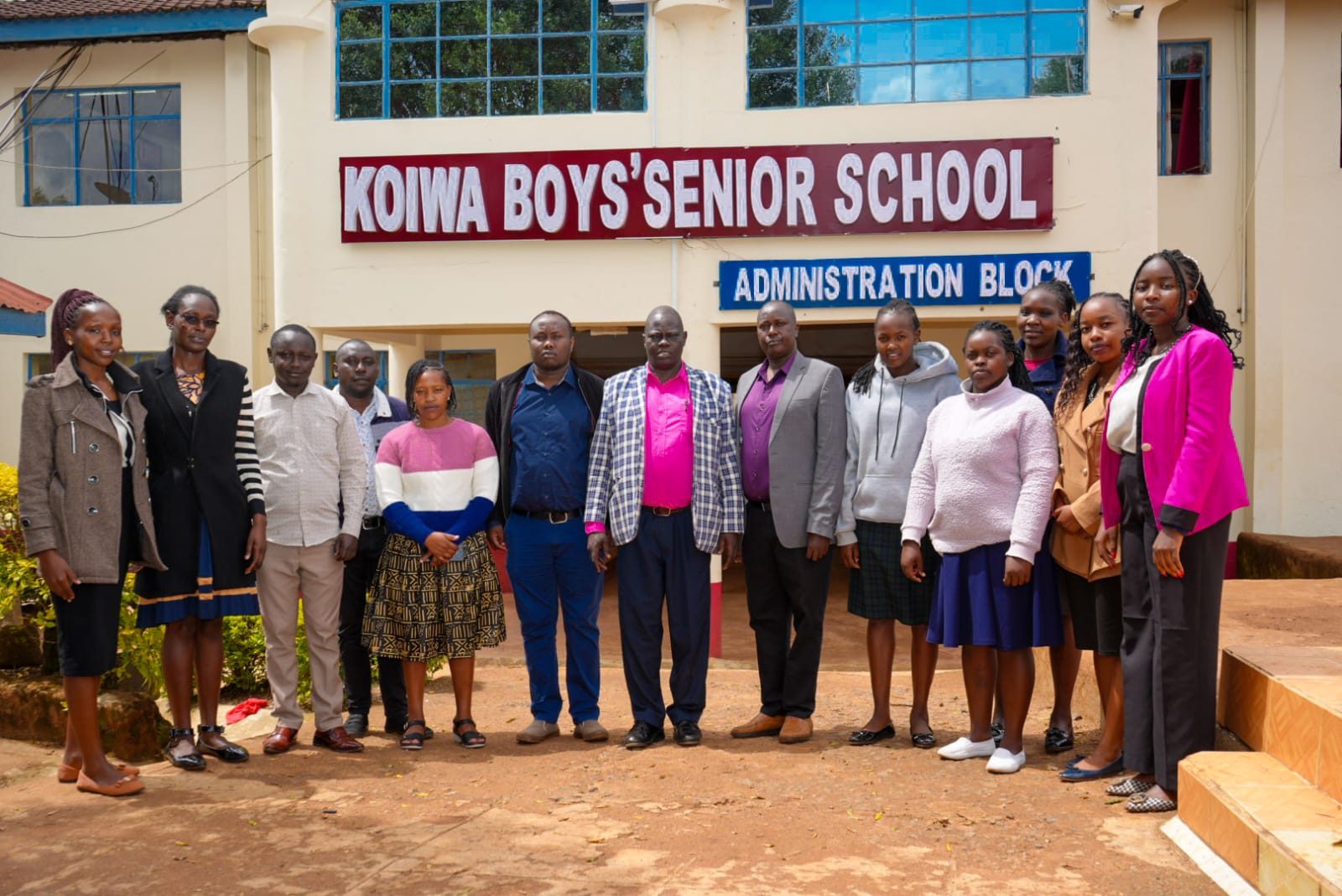 Koiwa Boys' staff with the Principal